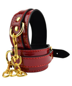 Bound to Please Red Ankle Cuffs